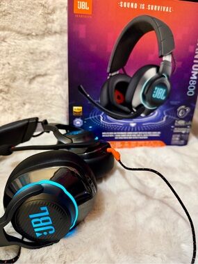 JBL Black Gaming Headset with Blue and Purple Lighting